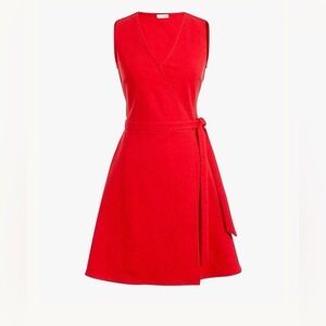 J by J. Crew Ponte wrap dress in dark poppy size L